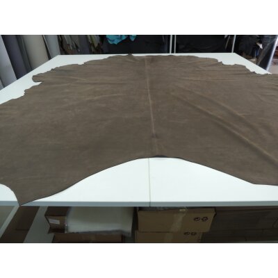Lederhaut Nubuk Leder Antikleder Polsterleder Country braun 4,50 qm