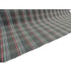 Autostoff VW Clark Golf GTI anthrazit schwarz kariert mit rotem Streifen & 3 mm Schaum und Charmeuse